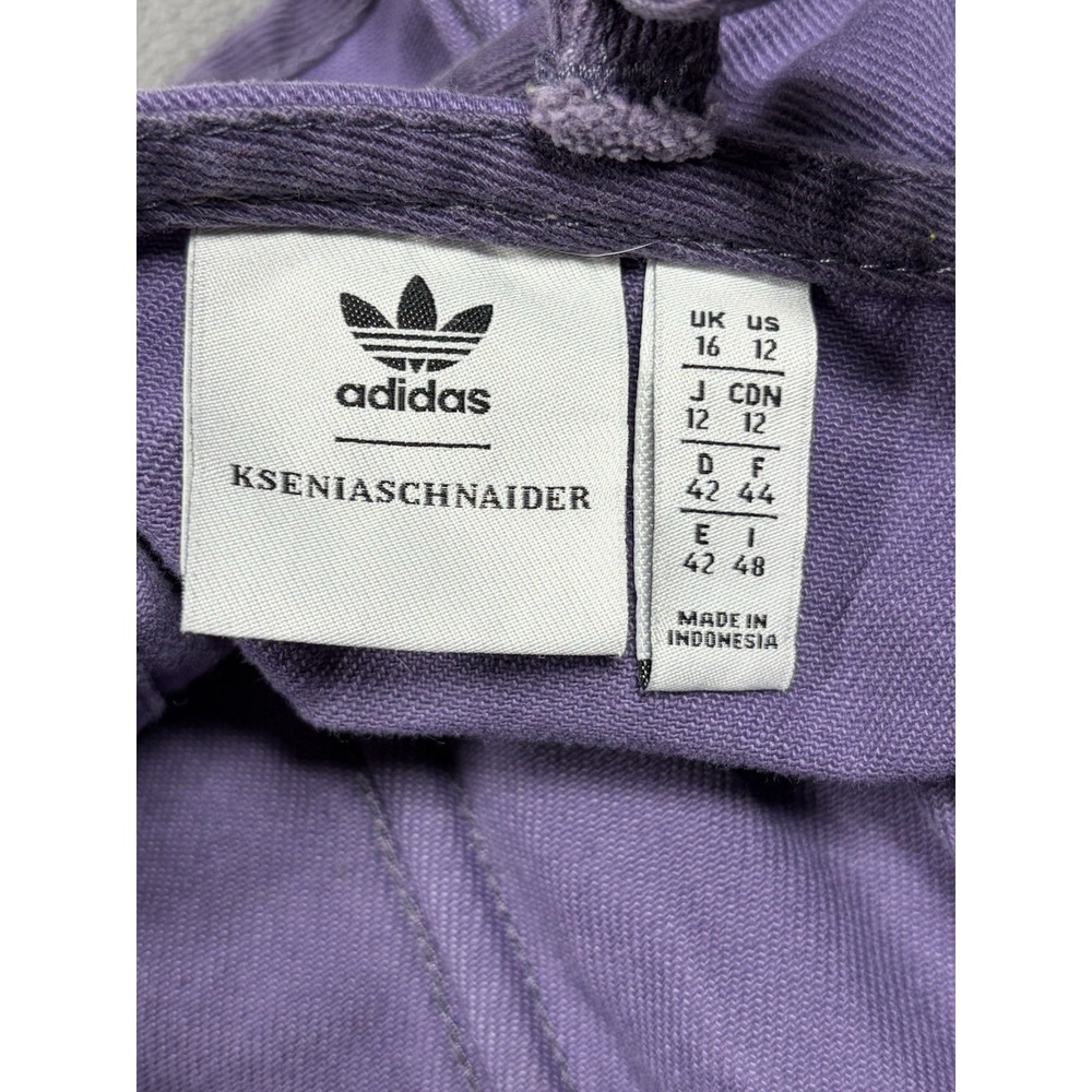 Adidas x Ksenia Schnaider Denim Corset Top Purple Women's 12 Cotton Lace Up - Picture 2 of 9